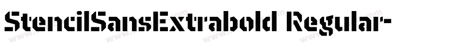 StencilSansExtrabold Regular字体转换